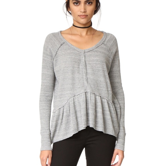 Free People Tops - ❗️LAST CHANCE❗️Free People Coastline Peplum Henley